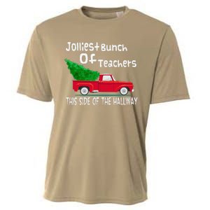 Jolliest Bunch Of Teachers This Side Of The Hallway Xmas Cooling Performance Crew T-Shirt