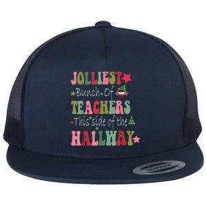 Jolliest Bunch Of Teachers This Side Of The Hallway Flat Bill Trucker Hat