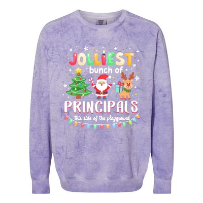 Jolliest Bunch Of Principals This Side Of The Playground Colorblast Crewneck Sweatshirt