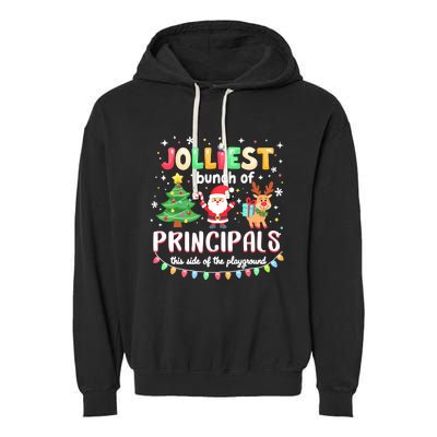 Jolliest Bunch Of Principals This Side Of The Playground Garment-Dyed Fleece Hoodie