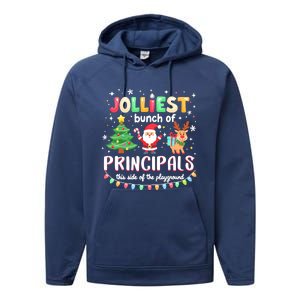 Jolliest Bunch Of Principals This Side Of The Playground Performance Fleece Hoodie