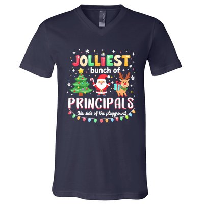 Jolliest Bunch Of Principals This Side Of The Playground V-Neck T-Shirt