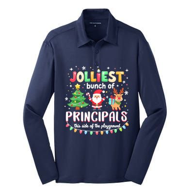 Jolliest Bunch Of Principals This Side Of The Playground Silk Touch Performance Long Sleeve Polo