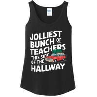 Jolliest Bunch Of Teachers This Side Of The Hallway Xmas Ladies Essential Tank