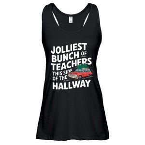 Jolliest Bunch Of Teachers This Side Of The Hallway Xmas Ladies Essential Flowy Tank