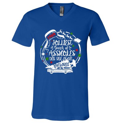 Jolliest Bunch Of Assholes This Side Of The Nut House Xmas  V-Neck T-Shirt