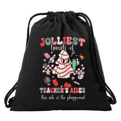 Jolliest Bunch Of Teachers This Side Of The Playground Xmas Drawstring Bag