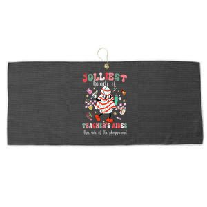 Jolliest Bunch Of Teachers This Side Of The Playground Xmas Large Microfiber Waffle Golf Towel