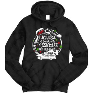 Jolliest Bunch Of Assholes This Side Of The Nut House Xmas Tie Dye Hoodie