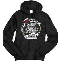 Jolliest Bunch Of Assholes This Side Of The Nut House Xmas Tie Dye Hoodie