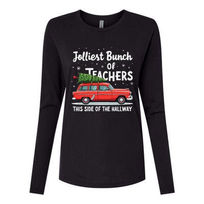 Jolliest Bunch Of Teachers This Side Of The Hallway Xmas Womens Cotton Relaxed Long Sleeve T-Shirt