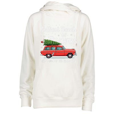 Jolliest Bunch Of Teachers This Side Of The Hallway Xmas Womens Funnel Neck Pullover Hood