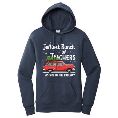 Jolliest Bunch Of Teachers This Side Of The Hallway Xmas Women's Pullover Hoodie