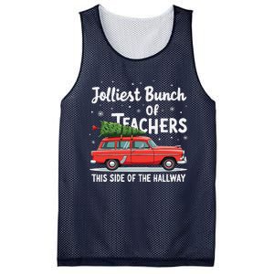 Jolliest Bunch Of Teachers This Side Of The Hallway Xmas Mesh Reversible Basketball Jersey Tank