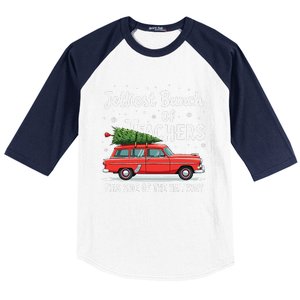 Jolliest Bunch Of Teachers This Side Of The Hallway Xmas Baseball Sleeve Shirt