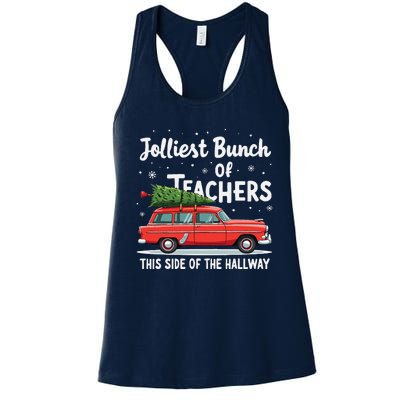 Jolliest Bunch Of Teachers This Side Of The Hallway Xmas Women's Racerback Tank