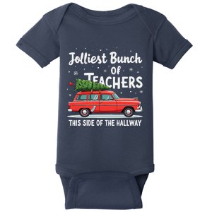 Jolliest Bunch Of Teachers This Side Of The Hallway Xmas Baby Bodysuit