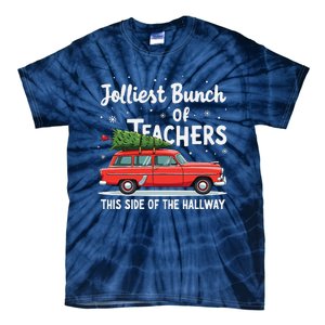 Jolliest Bunch Of Teachers This Side Of The Hallway Xmas Tie-Dye T-Shirt