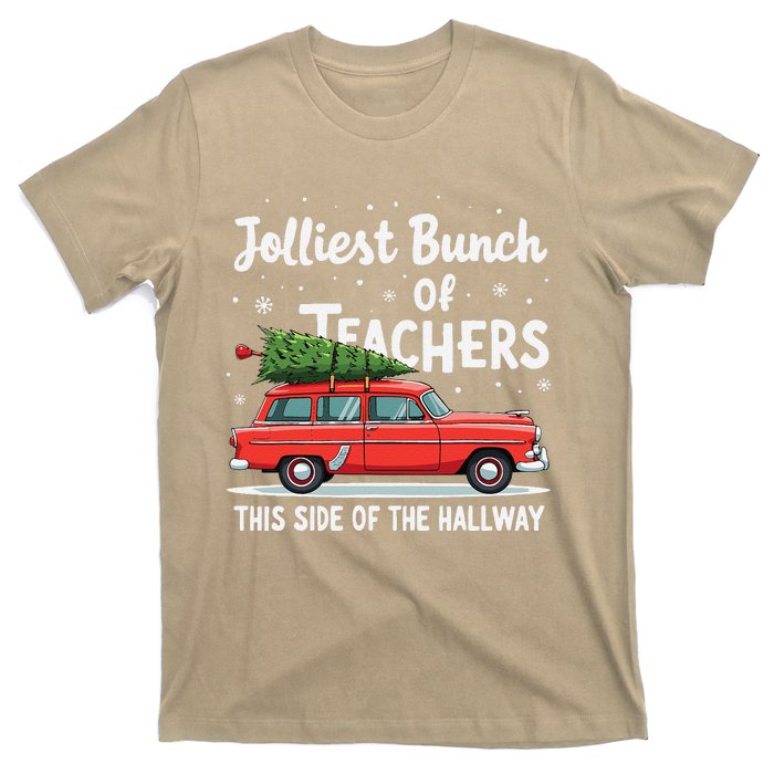 Jolliest Bunch Of Teachers This Side Of The Hallway Xmas T-Shirt