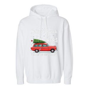 Jolliest Bunch Of Teachers This Side Of The Hallway Xmas Garment-Dyed Fleece Hoodie