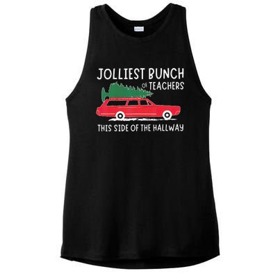 Jolliest Bunch Of Teachers This Side Of The Hallway Ladies PosiCharge Tri-Blend Wicking Tank