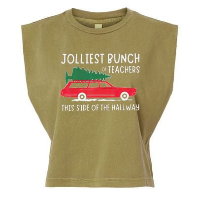 Jolliest Bunch Of Teachers This Side Of The Hallway Garment-Dyed Women's Muscle Tee