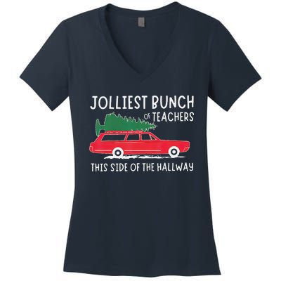 Jolliest Bunch Of Teachers This Side Of The Hallway Women's V-Neck T-Shirt