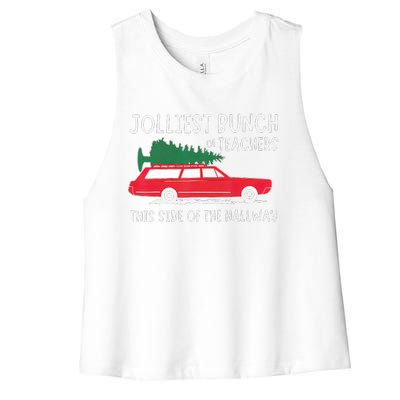 Jolliest Bunch Of Teachers This Side Of The Hallway Women's Racerback Cropped Tank