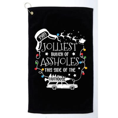 Jolliest Bunch Of Assholes This Side Of The Nuthouse Ugly Christmas Platinum Collection Golf Towel