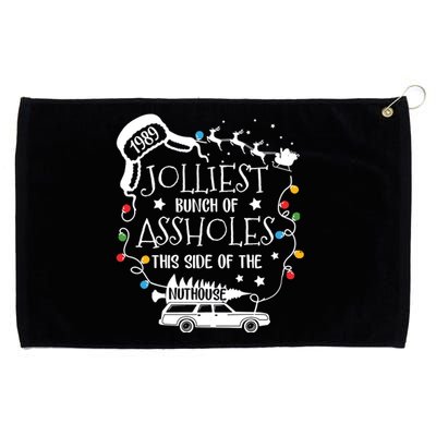 Jolliest Bunch Of Assholes This Side Of The Nuthouse Ugly Christmas Grommeted Golf Towel