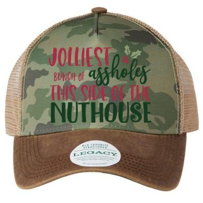 Jolliest Bunch Of Assholes Christmas Story Nuthouse Legacy Tie Dye Trucker Hat