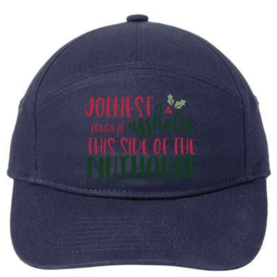 Jolliest Bunch Of Assholes Christmas Story Nuthouse 7-Panel Snapback Hat