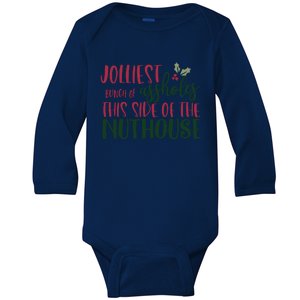 Jolliest Bunch Of Assholes Christmas Story Nuthouse Baby Long Sleeve Bodysuit