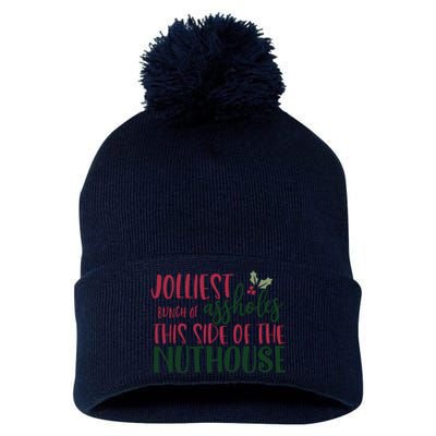 Jolliest Bunch Of Assholes Christmas Story Nuthouse Pom Pom 12in Knit Beanie