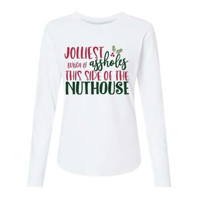 Jolliest Bunch Of Assholes Christmas Story Nuthouse Womens Cotton Relaxed Long Sleeve T-Shirt