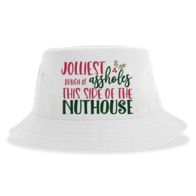 Jolliest Bunch Of Assholes Christmas Story Nuthouse Sustainable Bucket Hat