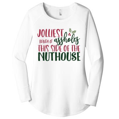 Jolliest Bunch Of Assholes Christmas Story Nuthouse Women's Perfect Tri Tunic Long Sleeve Shirt