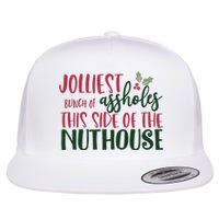 Jolliest Bunch Of Assholes Christmas Story Nuthouse Flat Bill Trucker Hat