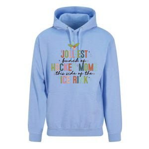 Jolliest Bunch Of Hockey Moms This Side Of The Ice Rink Christmas Unisex Surf Hoodie