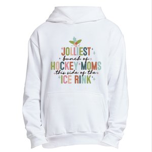 Jolliest Bunch Of Hockey Moms This Side Of The Ice Rink Christmas Urban Pullover Hoodie