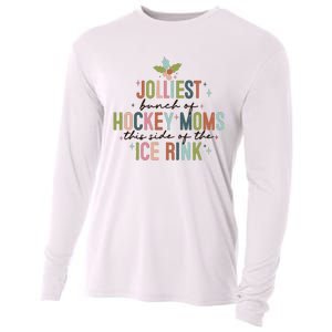 Jolliest Bunch Of Hockey Moms This Side Of The Ice Rink Christmas Cooling Performance Long Sleeve Crew