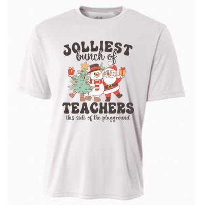 Jolliest Bunch Of Teachers This Side Of The Playground Xmas  Cooling Performance Crew T-Shirt