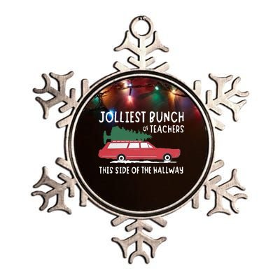 Jolliest Bunch Of Teachers This Side Of The Hallway Metallic Star Ornament