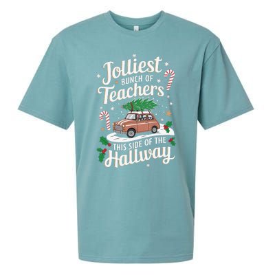 Jolliest Bunch Of Teachers This Side Of The Hallway Sueded Cloud Jersey T-Shirt