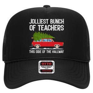 Jolliest Bunch Of Teachers This Side Of The Hallway High Crown Mesh Back Trucker Hat