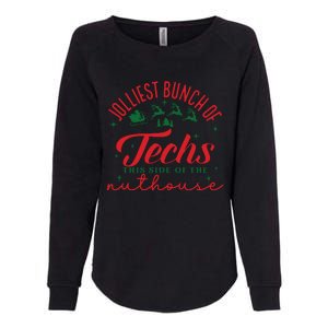 Jolliest Bunch Of Techs Jolliest Bunch Christmas Crew Womens California Wash Sweatshirt