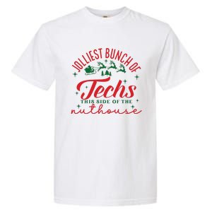 Jolliest Bunch Of Techs Jolliest Bunch Christmas Crew Garment-Dyed Heavyweight T-Shirt