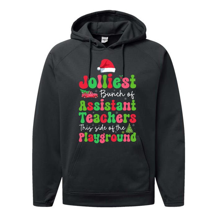 Jolliest Bunch Of Assistant Teachers Of Playground Xmas Performance Fleece Hoodie