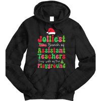 Jolliest Bunch Of Assistant Teachers Of Playground Xmas Tie Dye Hoodie