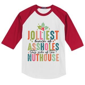 Jolliest Bunch Of Assholes This Side Of The Nut House Kids Colorblock Raglan Jersey